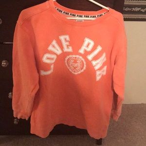 PINK Victoria Secret Coral Sweatshirt Size Large